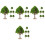 24Pcs Miniature Landscape Trees Green Artificial Craft Ornaments 5