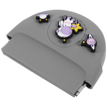 3Pcs Portable Grey Silicone Denture Box Durable Orthodontic Holder