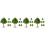 24Pcs Miniature Landscape Trees Green Artificial Craft Ornaments 6