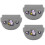 3Pcs Portable Grey Silicone Denture Box Durable Orthodontic Holder 8