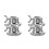 4Pcs Metal Barbell Lock Collars Screw Double Lock Silver Exercise Nuts 5