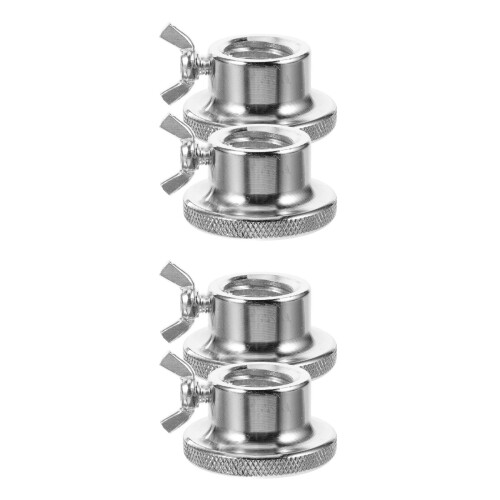 4Pcs Metal Barbell Lock Collars Screw Double Lock Silver Exercise Nuts 2