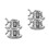 4Pcs Metal Barbell Lock Collars Screw Double Lock Silver Exercise Nuts 4