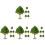 24Pcs Miniature Landscape Trees Green Artificial Craft Ornaments 4