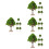 24Pcs Miniature Landscape Trees Green Artificial Craft Ornaments 8