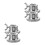 4Pcs Metal Barbell Lock Collars Screw Double Lock Silver Exercise Nuts 8