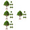 24Pcs Miniature Landscape Trees Green Artificial Craft Ornaments 9