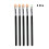15Pcs Professional Eye Makeup Sponge Brushes with Latex Tips Black Set 7