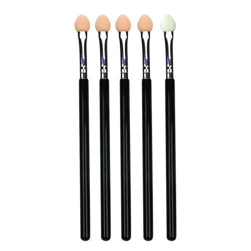 15Pcs Professional Eye Makeup Sponge Brushes with Latex Tips Black Set 1