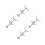 8Pcs Alloy Stair Gate Attachments Beige U Shaped Handrail Hardware 5