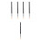 15Pcs Professional Eye Makeup Sponge Brushes with Latex Tips Black Set 5