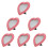 6Pcs Small Pink Heart Shaped Makeup Mirrors for Desktop and Wall 7