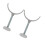 8Pcs Alloy Stair Gate Attachments Beige U Shaped Handrail Hardware 3