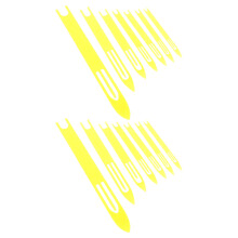 56Pcs Durable Yellow Plastic Net Repair Shuttles for Cast Net Weaving
