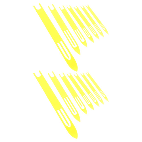 56Pcs Durable Yellow Plastic Net Repair Shuttles for Cast Net Weaving