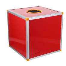 Red Multiuse Ticket Holder Box with Slot Aluminum Alloy