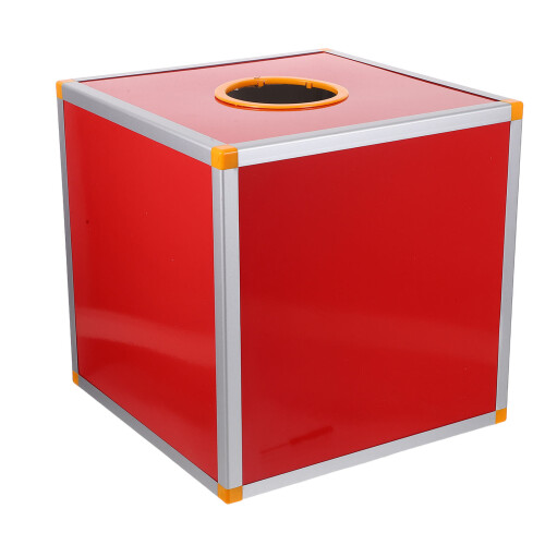 Red Multiuse Ticket Holder Box with Slot Aluminum Alloy