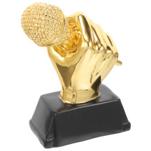 4Pcs Resin Microphone Trophy for Singing Competition Party Awards
