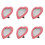 6Pcs Small Pink Heart Shaped Makeup Mirrors for Desktop and Wall 2