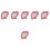 6Pcs Small Pink Heart Shaped Makeup Mirrors for Desktop and Wall 3