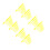 56Pcs Durable Yellow Plastic Net Repair Shuttles for Cast Net Weaving 8