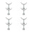 8Pcs Alloy Stair Gate Attachments Beige U Shaped Handrail Hardware 7