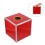 Red Multiuse Ticket Holder Box with Slot Aluminum Alloy 7