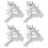 8Pcs Elegant Silver Deer Napkin Rings for Xmas Party Table Setting 1