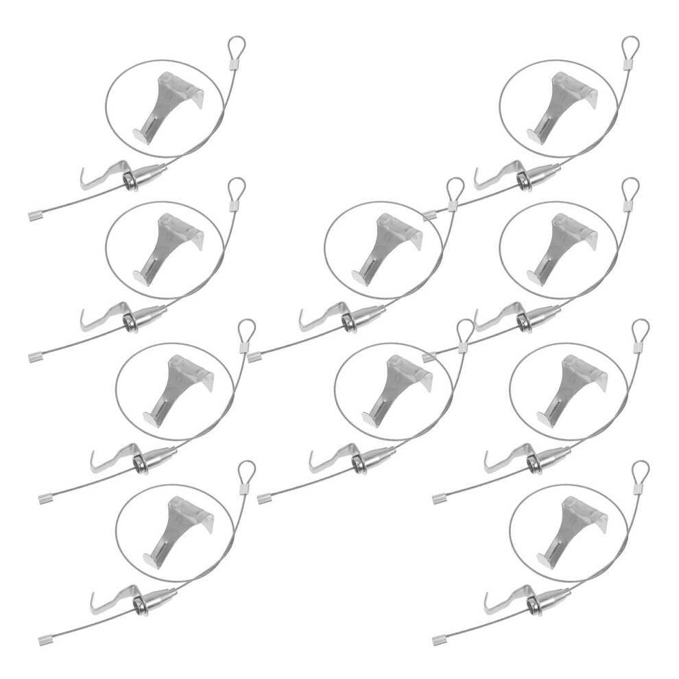 24Sets Silver Adjustable Wire Rope Hanging Kit Picture Display System 603036457277