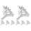 8Pcs Elegant Silver Deer Napkin Rings for Xmas Party Table Setting 4