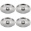 4Pcs Multipurpose Silver Stainless Steel Pot Lids for Kitchen Use 6
