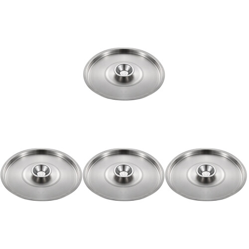 4Pcs Multipurpose Silver Stainless Steel Pot Lids for Kitchen Use 2