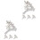 8Pcs Elegant Silver Deer Napkin Rings for Xmas Party Table Setting 5
