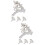 8Pcs Elegant Silver Deer Napkin Rings for Xmas Party Table Setting 8