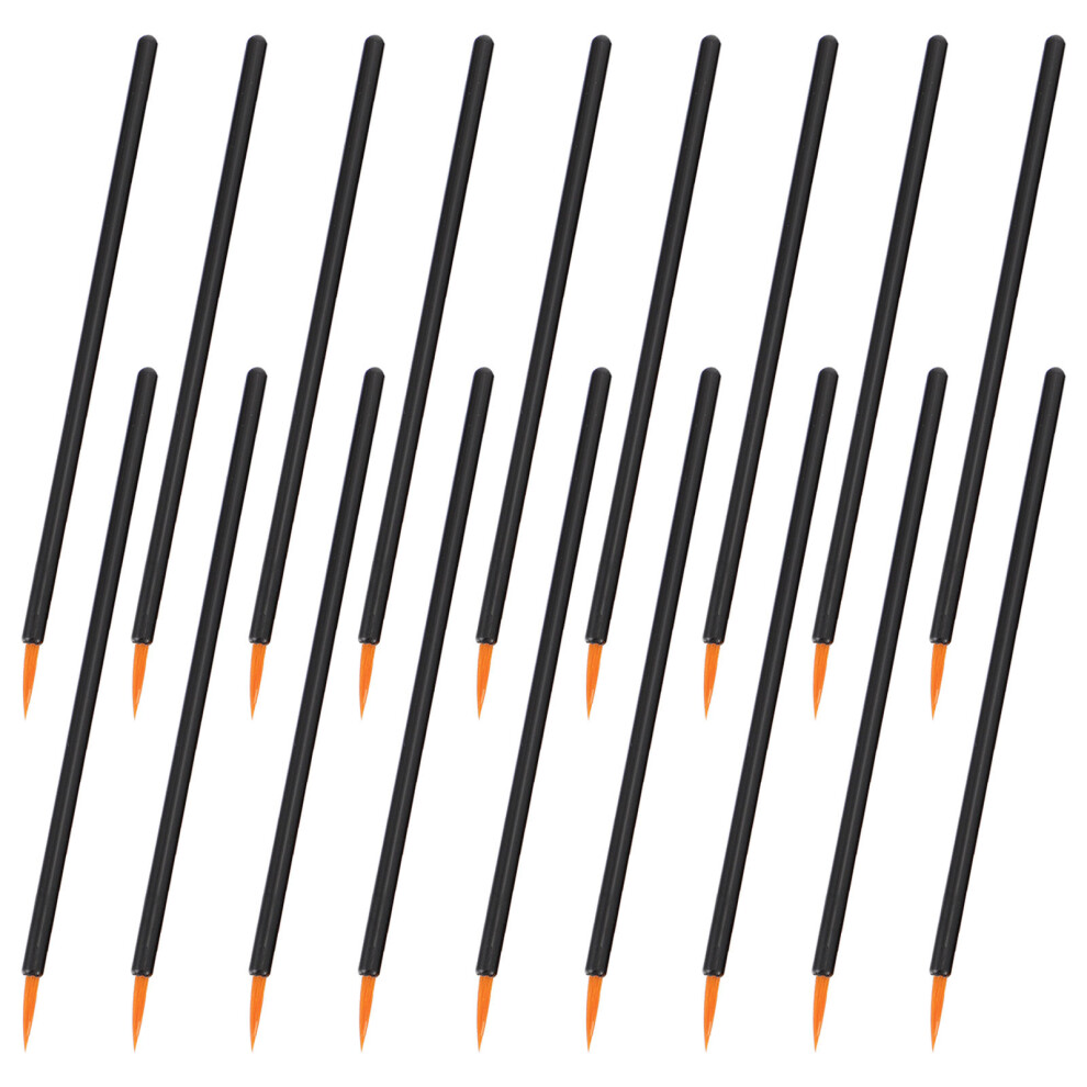 Ohphcall Black 200Pcs Disposable Ultrafine Eyeliner Brushes Soft Fiber For Home