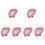 6Pcs Small Pink Heart Shaped Makeup Mirrors for Desktop and Wall 4