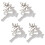 8Pcs Elegant Silver Deer Napkin Rings for Xmas Party Table Setting 3