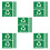 50Pcs Weather Resistant Green Vinyl Trash Can Classification Stickers 7