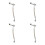 4Pcs Durable Silver Motorcycle Brake Hose Adapter Hydraulic Extension 6