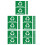 50Pcs Weather Resistant Green Vinyl Trash Can Classification Stickers 9