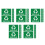 50Pcs Weather Resistant Green Vinyl Trash Can Classification Stickers 5