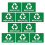 50Pcs Weather Resistant Green Vinyl Trash Can Classification Stickers 3