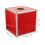 Red Multiuse Ticket Holder Box with Slot Aluminum Alloy 3