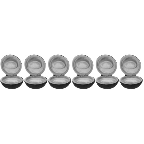 6Pcs Composite Travel Watch Cases for Men Black Soft Lined Storage Box 2