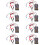8Pcs Car Injector Tester Assorted Color Auto Injector Testing Tool 10