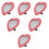 6Pcs Small Pink Heart Shaped Makeup Mirrors for Desktop and Wall 6