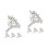 8Pcs Elegant Silver Deer Napkin Rings for Xmas Party Table Setting 6