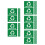 50Pcs Weather Resistant Green Vinyl Trash Can Classification Stickers 4