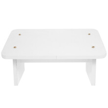 2Pcs Stable Wooden Foot Rest Step Stool for Bathroom Office White