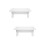 2Pcs Stable Wooden Foot Rest Step Stool for Bathroom Office White 8